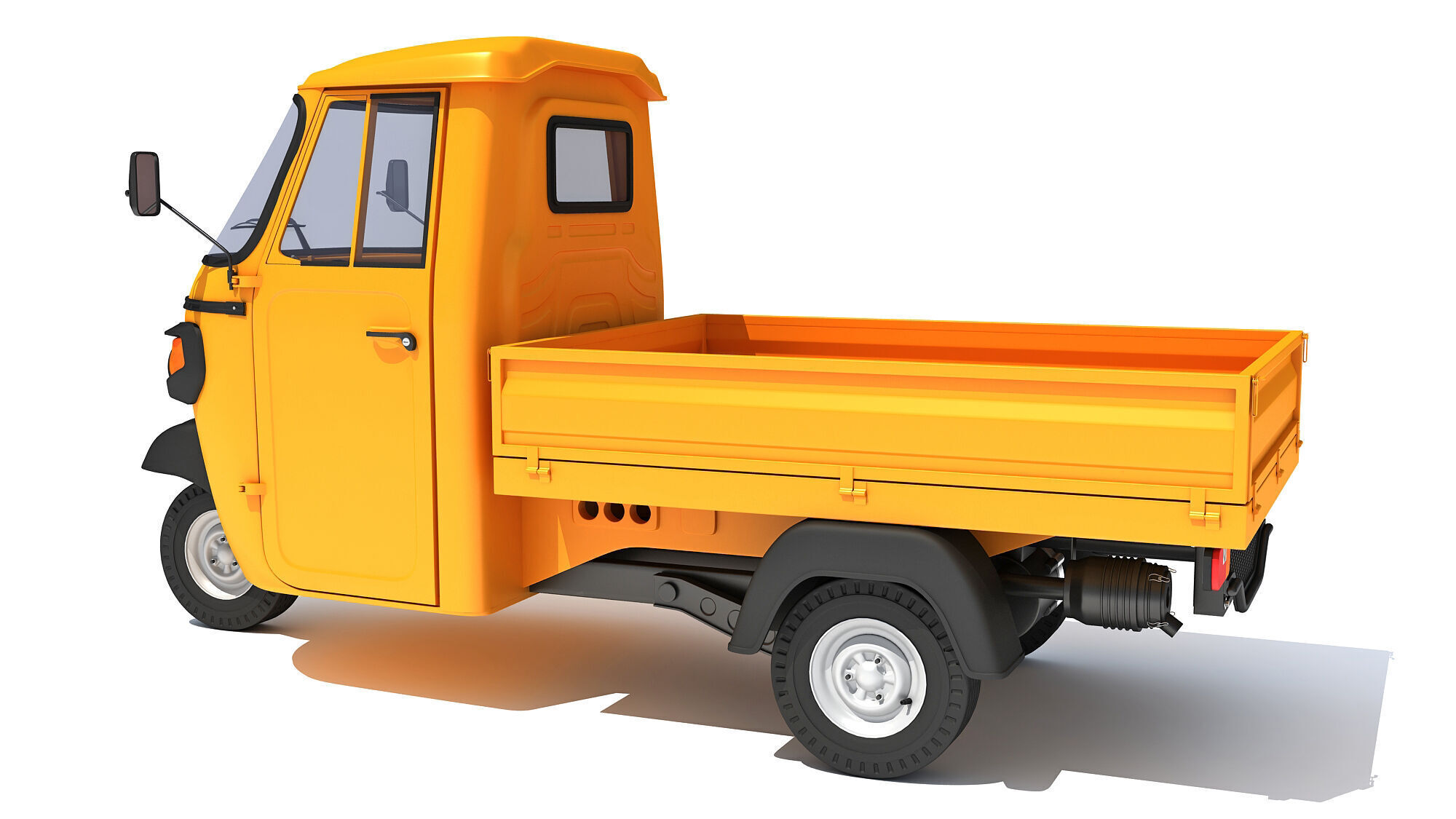 3 Wheeler Mini Tuk Tuk Pick Up 3D model_2