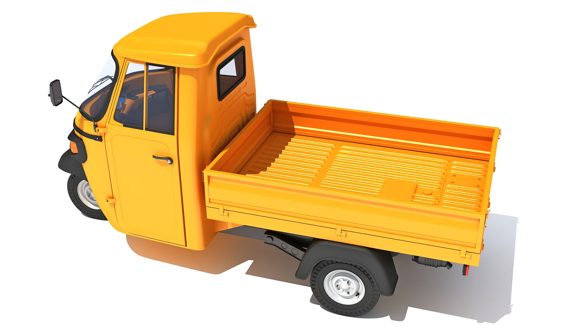 3 Wheeler Mini Tuk Tuk Pick Up 3D model_4