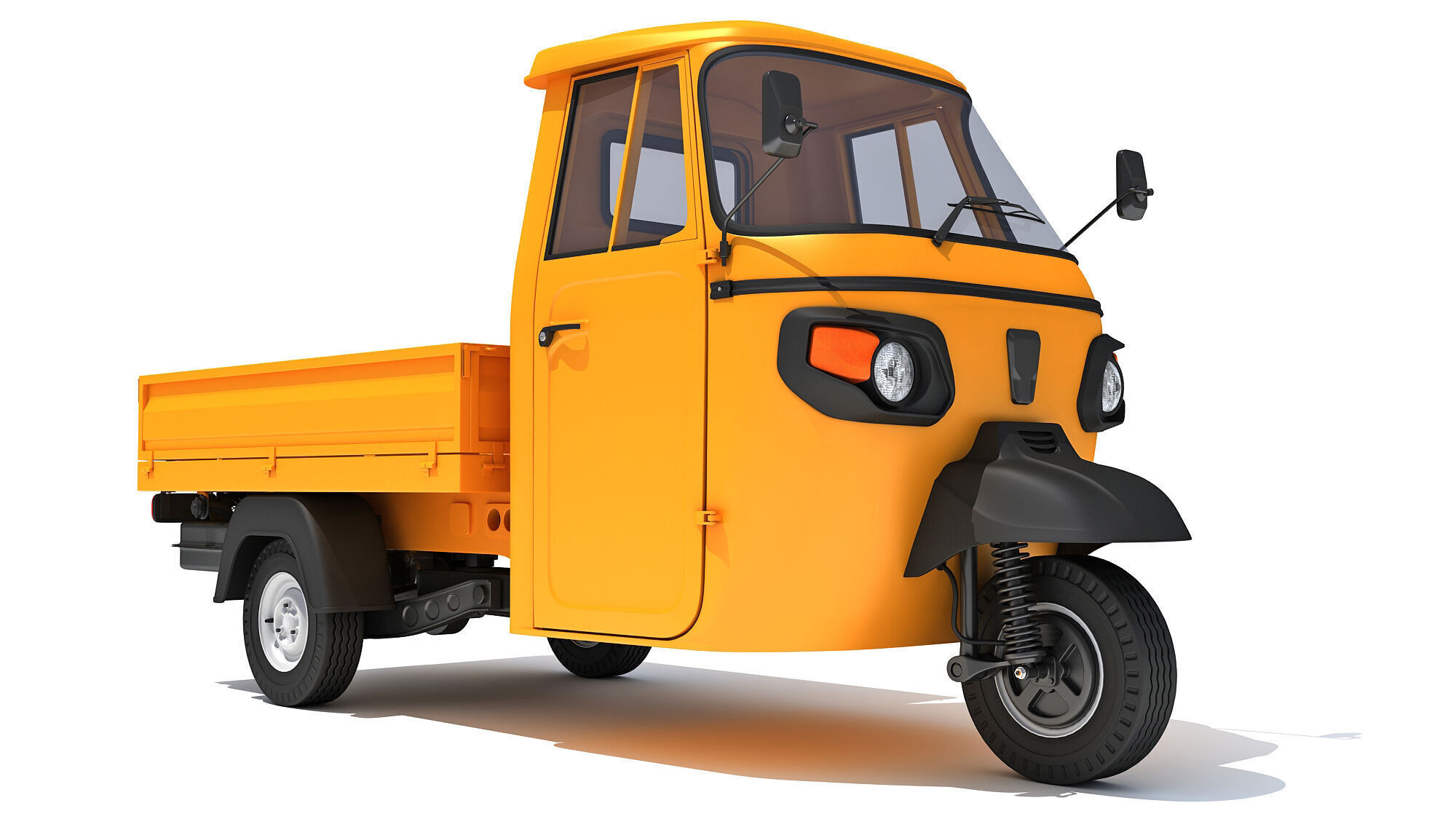 3 Wheeler Mini Tuk Tuk Pick Up 3D model_11