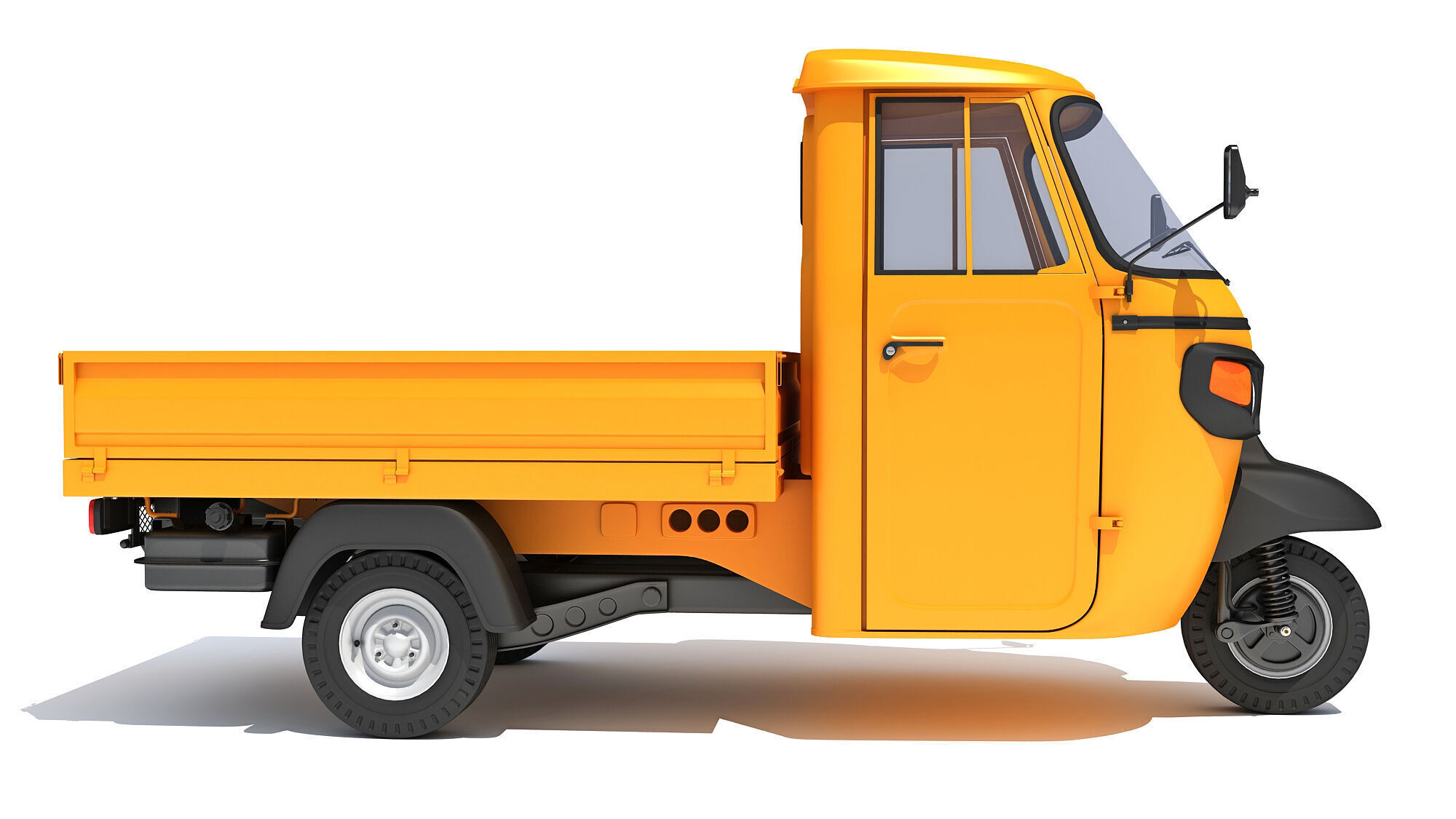 3 Wheeler Mini Tuk Tuk Pick Up 3D model_9