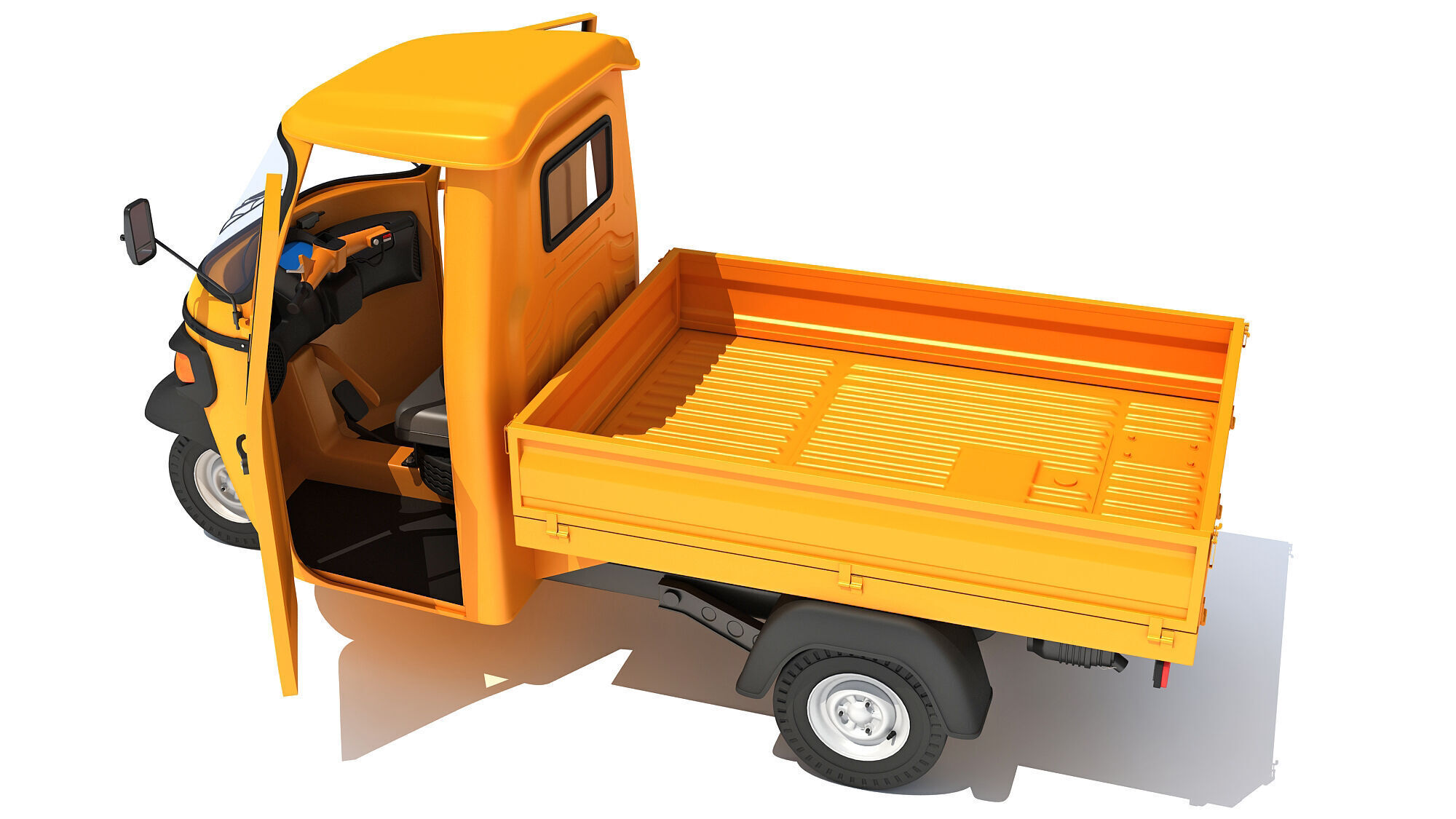 3 Wheeler Mini Tuk Tuk Pick Up 3D model_5