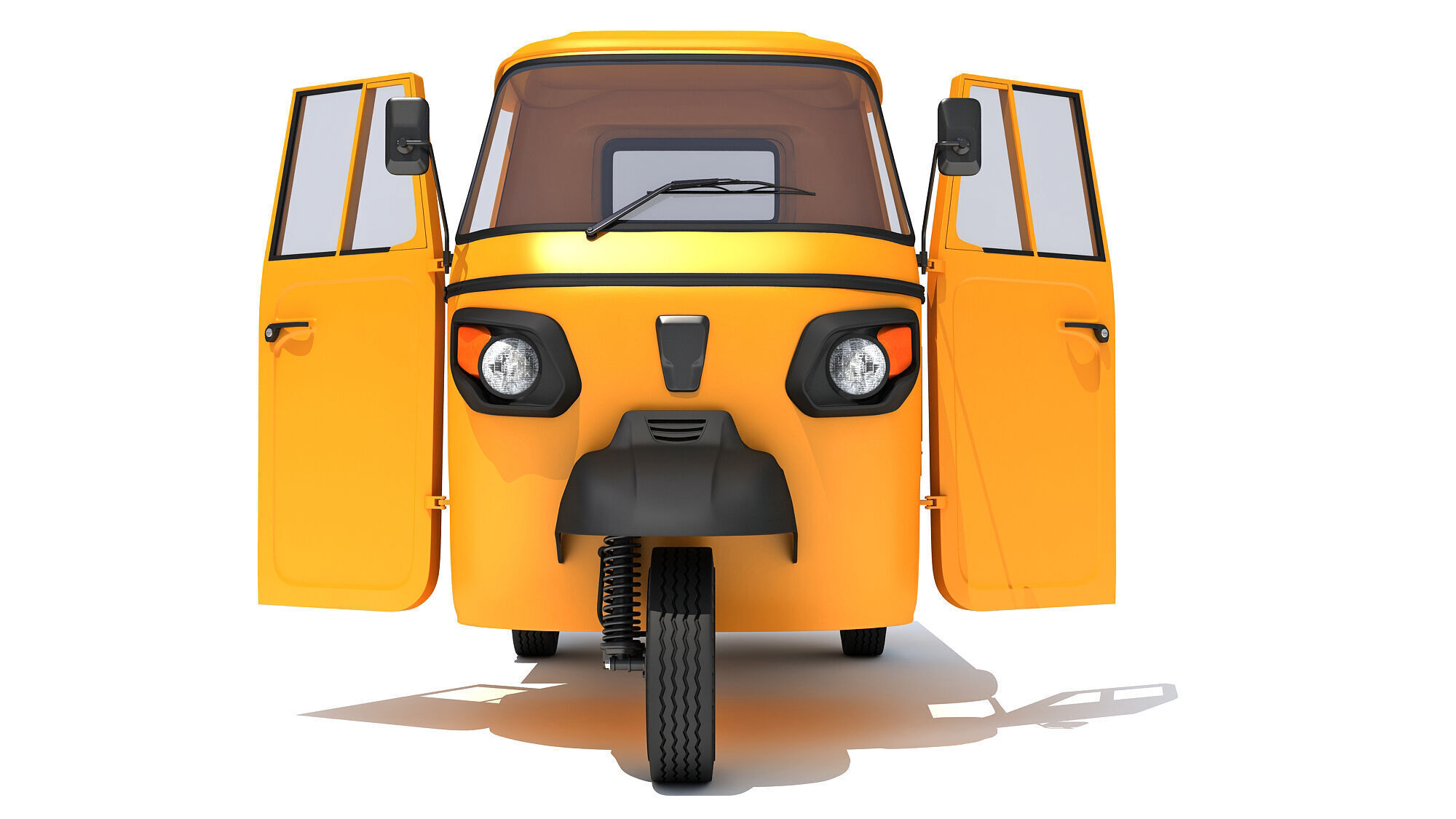 3 Wheeler Mini Tuk Tuk Pick Up 3D model_13