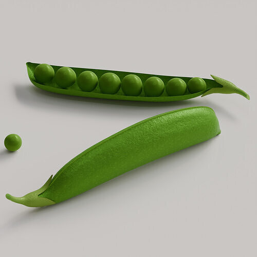 Green Peas 3D Model 3D model 3