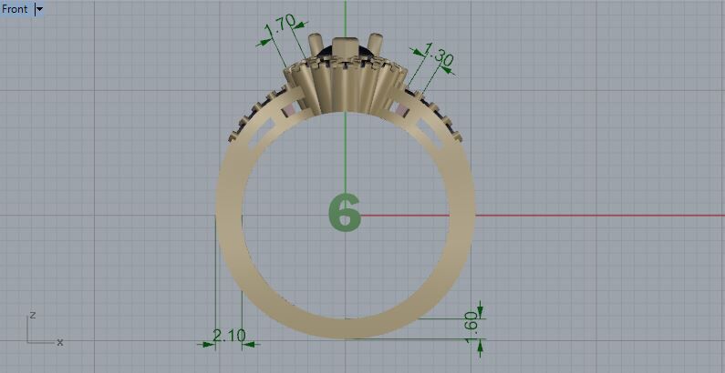 Engagement Ring and Band 3D print model_7