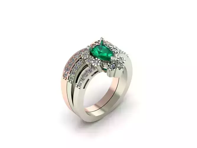 Engagement Ring and Band