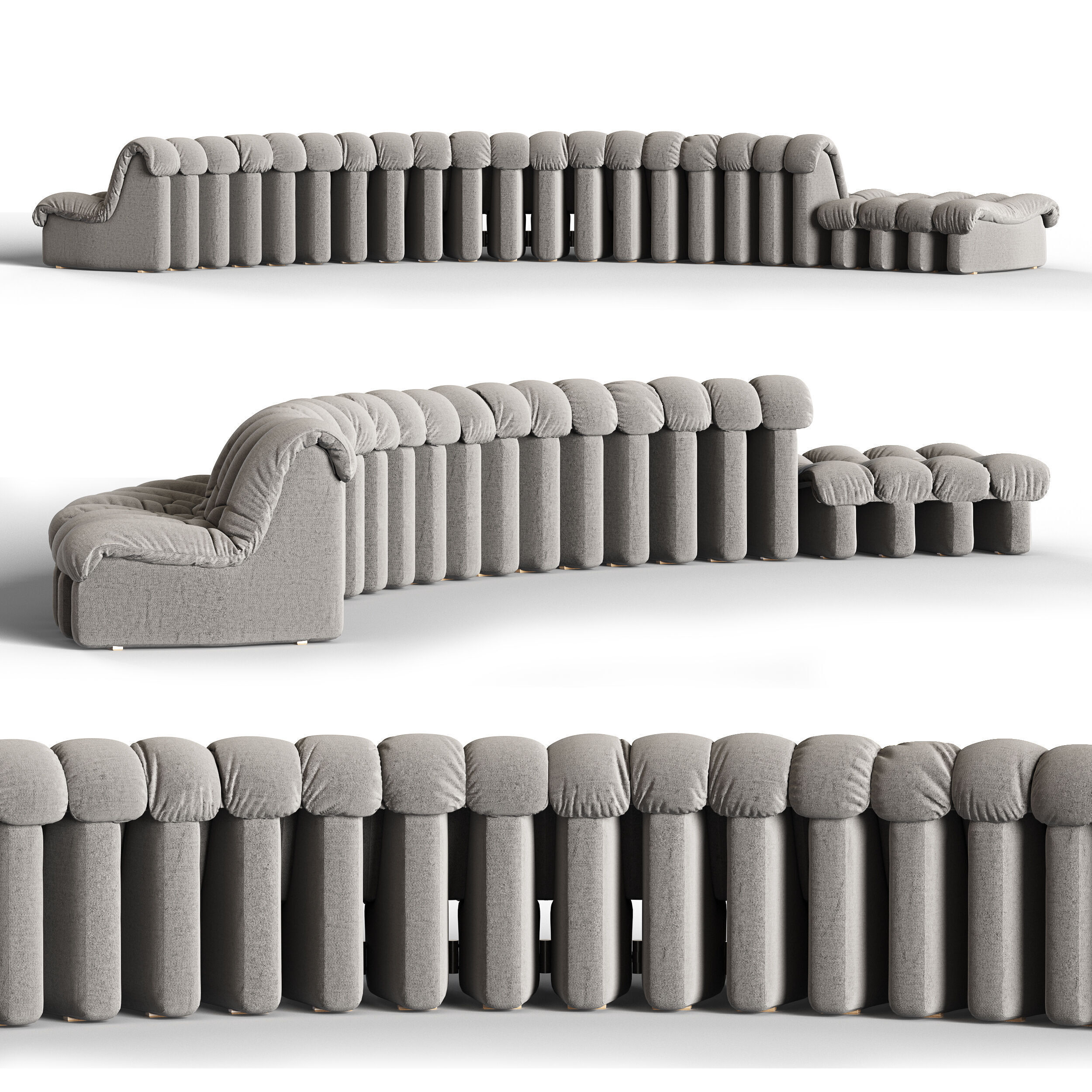 De Sede DS-600 Sofa 3D model_2