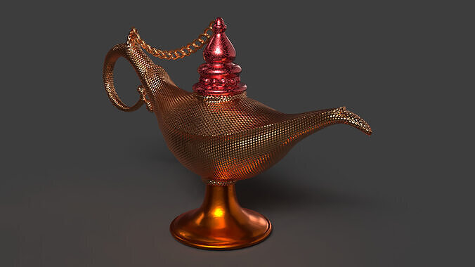 Chinese magic lamp   Low-poly 3D model