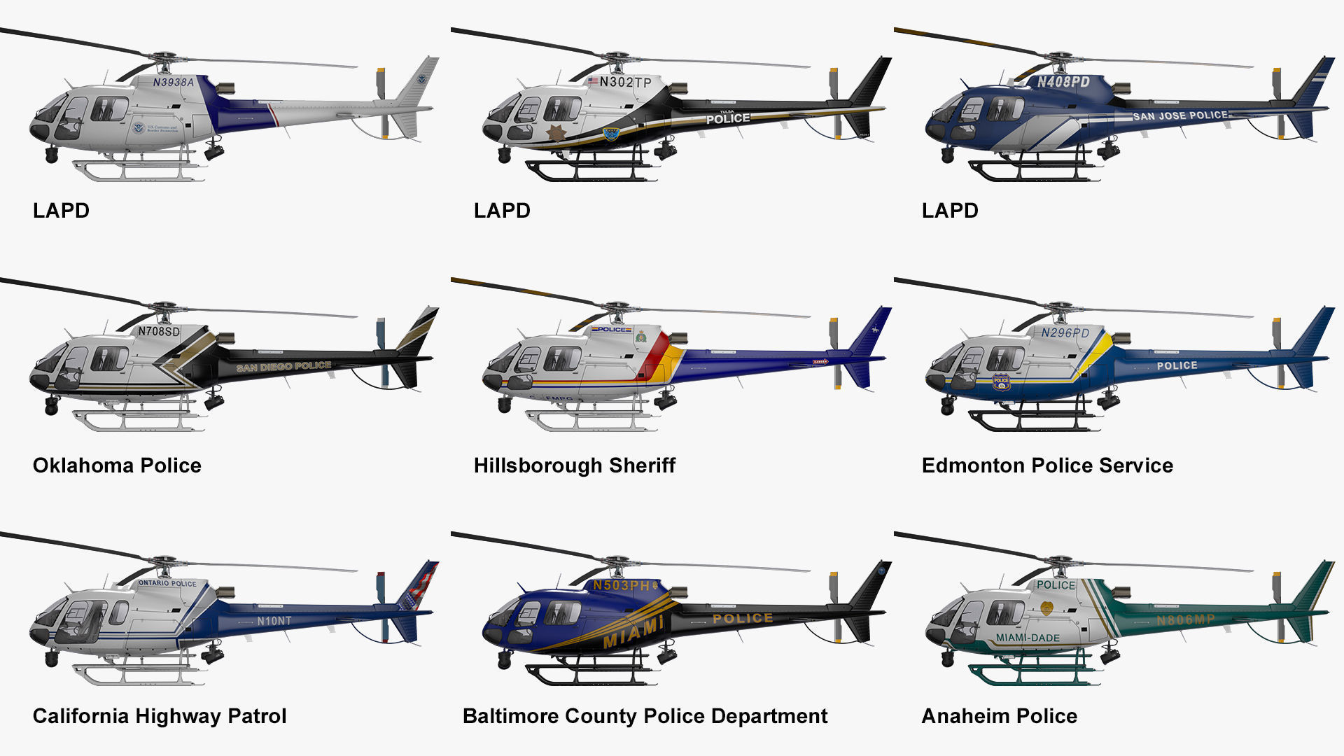 AS350 Police Helicopters Collection Vol 1 _1