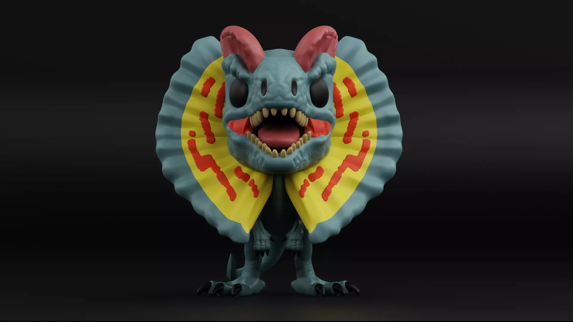 Dilophosaurus funko pop from the Jurassic park 3D print model_0