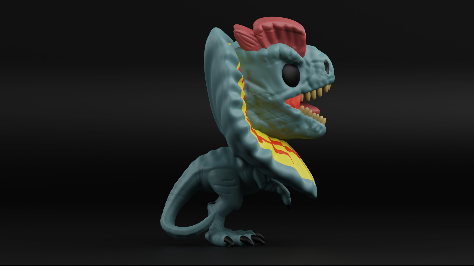 Dilophosaurus funko pop from the Jurassic park 3D print model_8