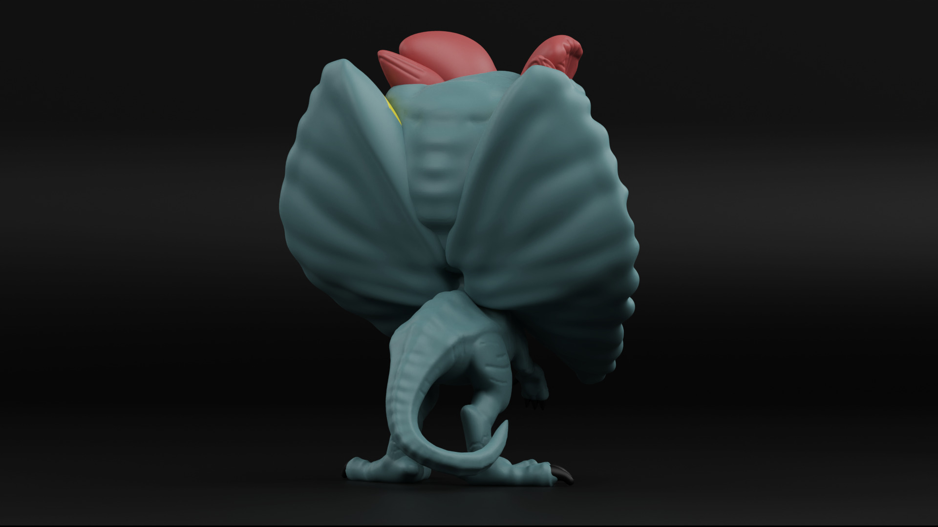 Dilophosaurus funko pop from the Jurassic park 3D print model_10