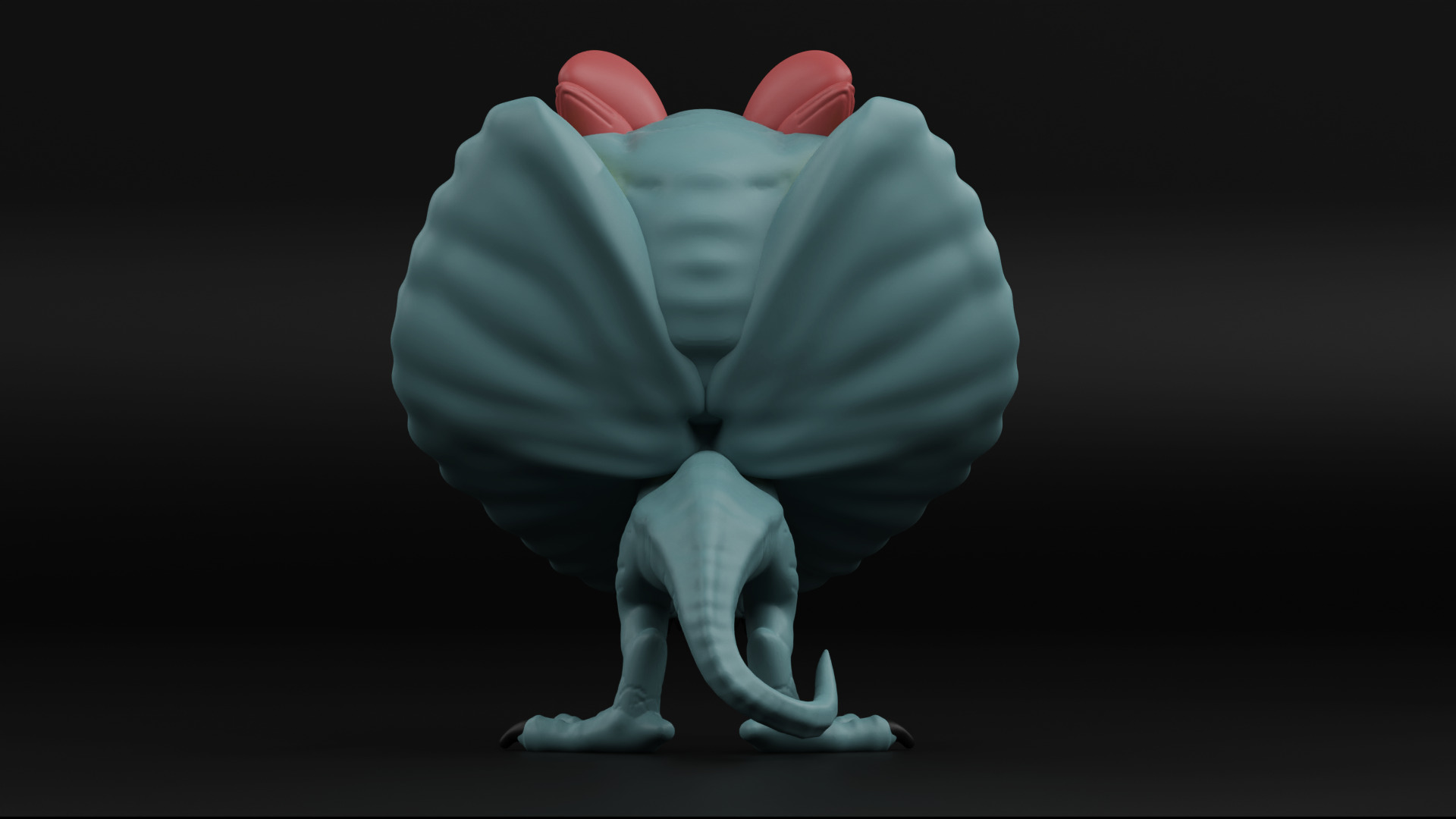 Dilophosaurus funko pop from the Jurassic park 3D print model_11