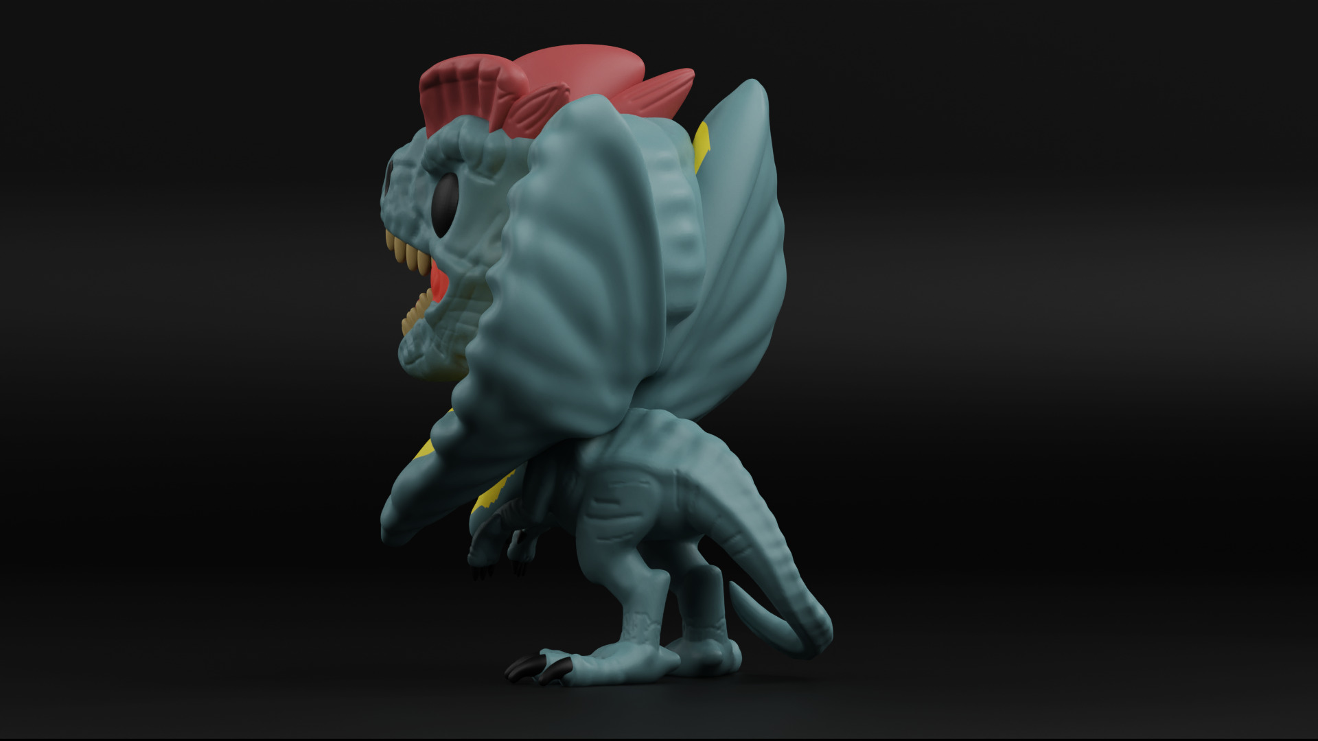 Dilophosaurus funko pop from the Jurassic park 3D print model_13