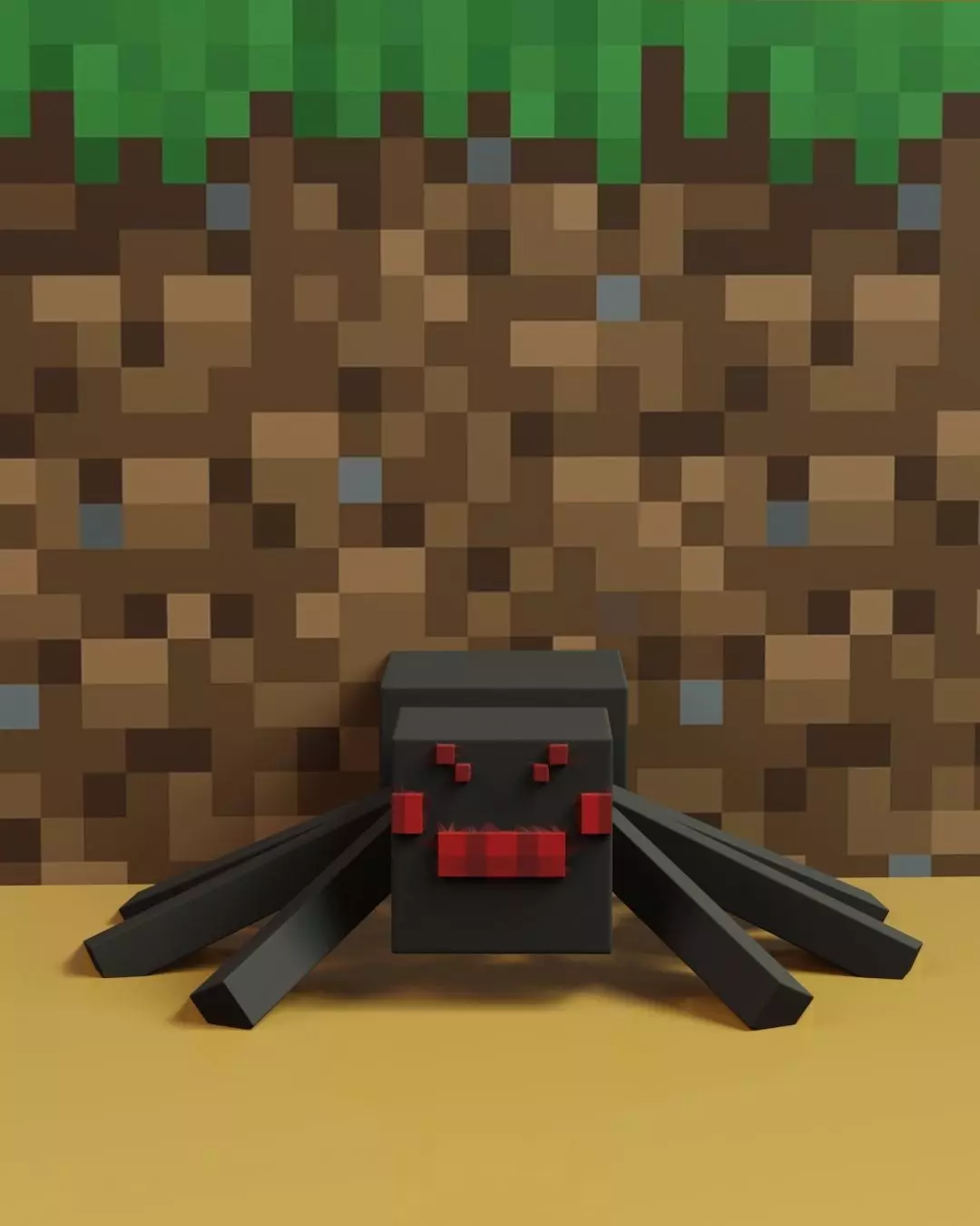 Spider Minecraft 3D print model_0