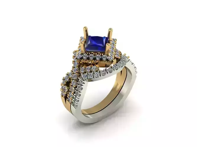 Engagement Ring and Band