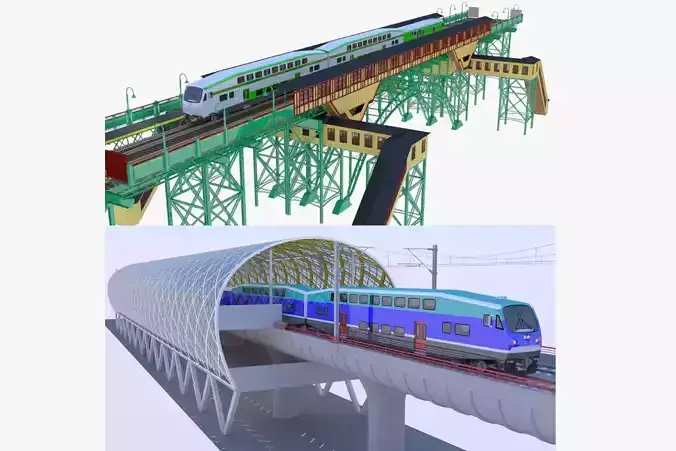 BiLevel train stations bundle