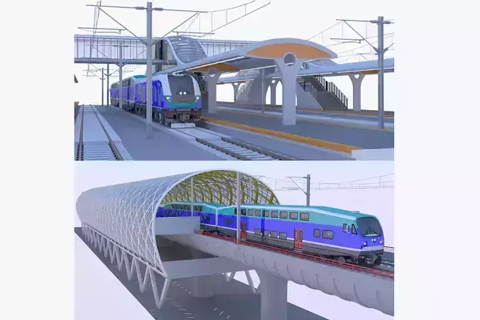 BiLevel train stations bundle II