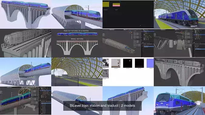 BiLevel train station and viaduct