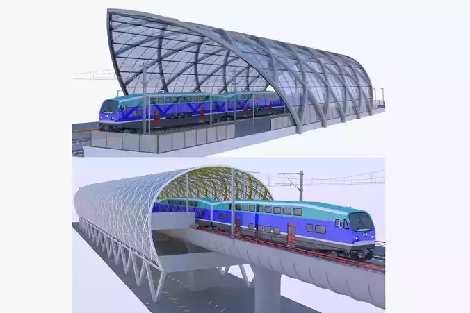 BiLevel train stations bundle III