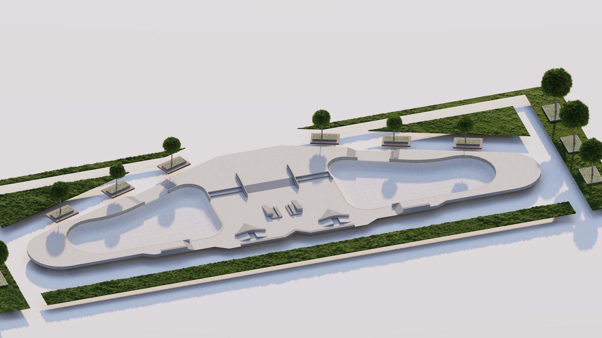 Skatepark-Skate Park PACK 3D model_12