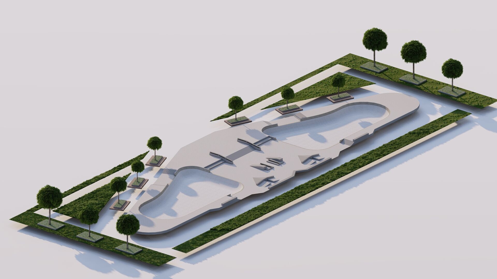 Skatepark-Skate Park PACK 3D model_2