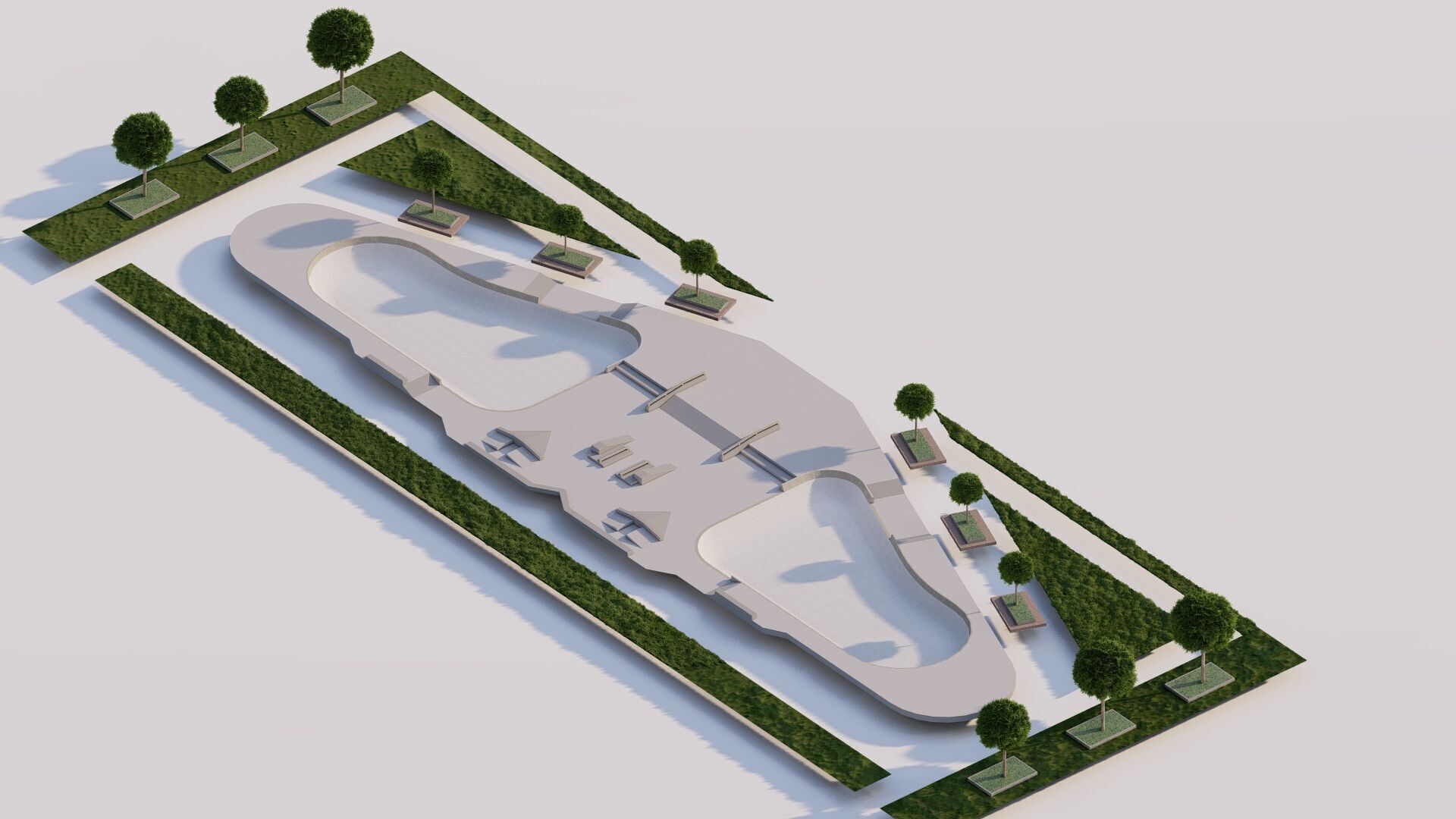 Skatepark-Skate Park PACK 3D model_3