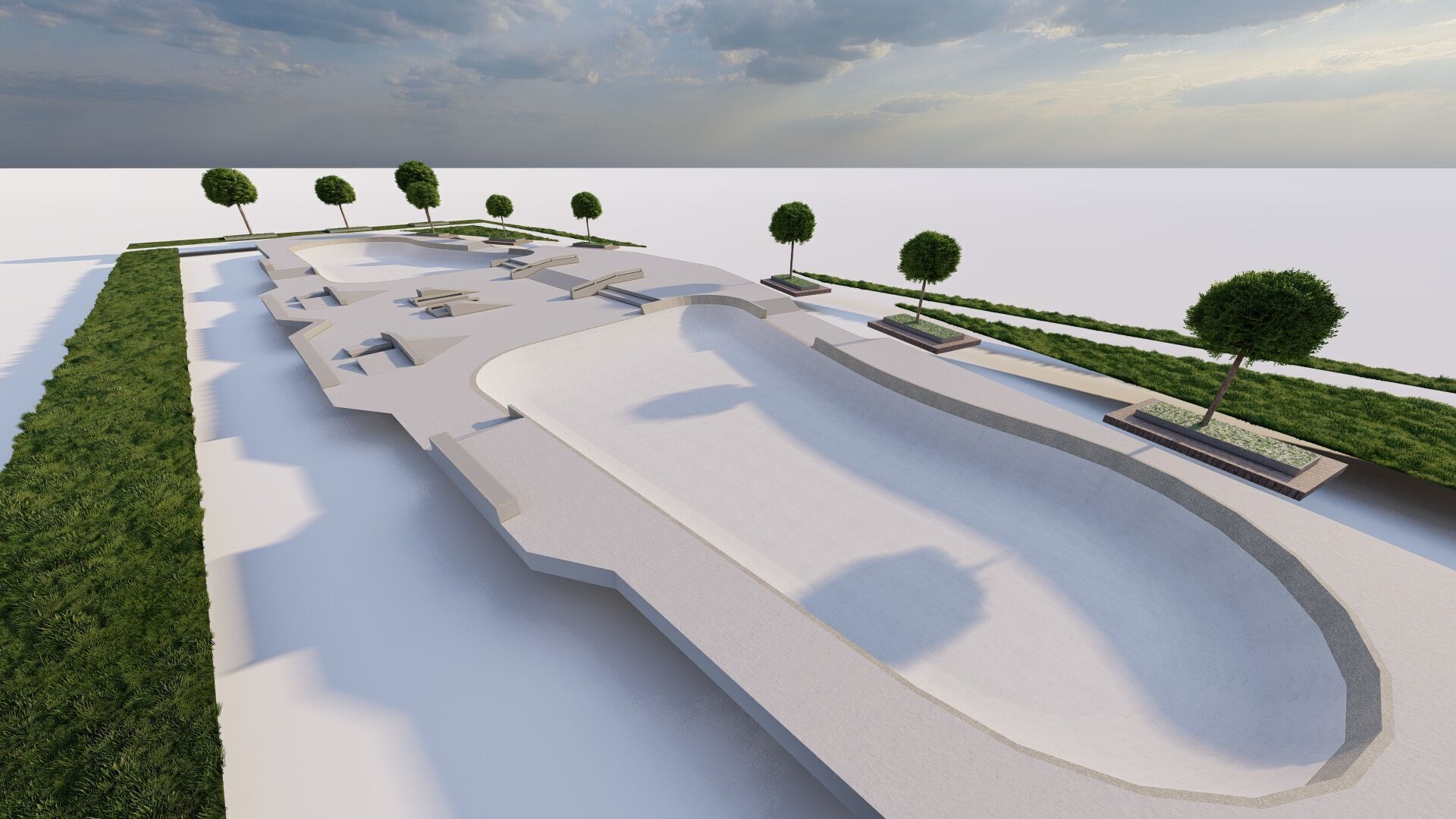 Skatepark-Skate Park PACK 3D model_8