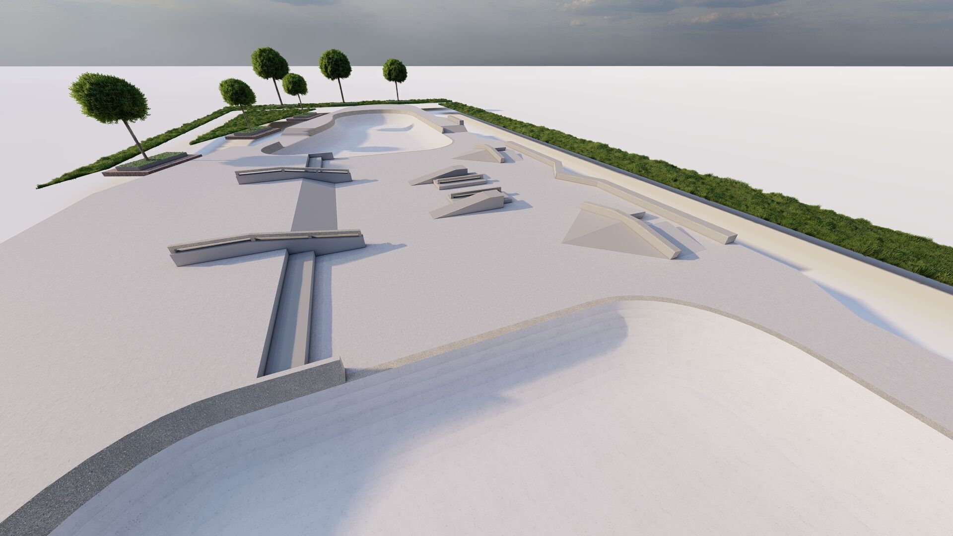 Skatepark-Skate Park PACK 3D model_7