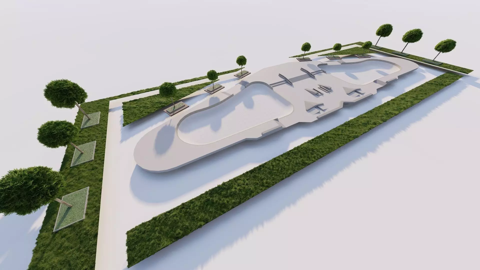 Skatepark-Skate Park PACK 3D model_0