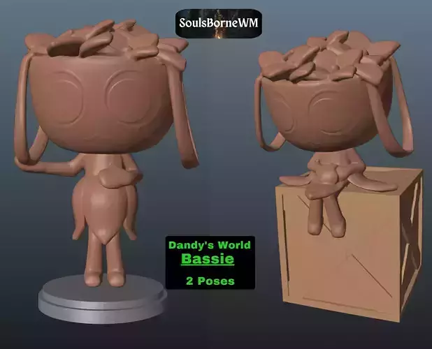 Dandy World Bassie 3D print model