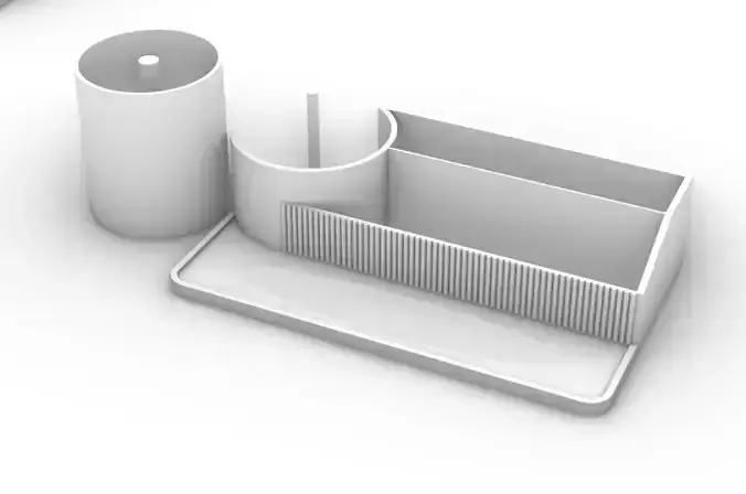 Desk Organizer with Spinning cup