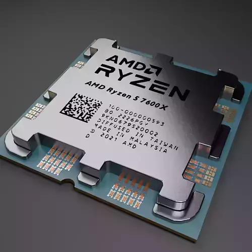 FREE AMD Ryzen 7600X CPU-computer processing unit- Free low-poly 3D model