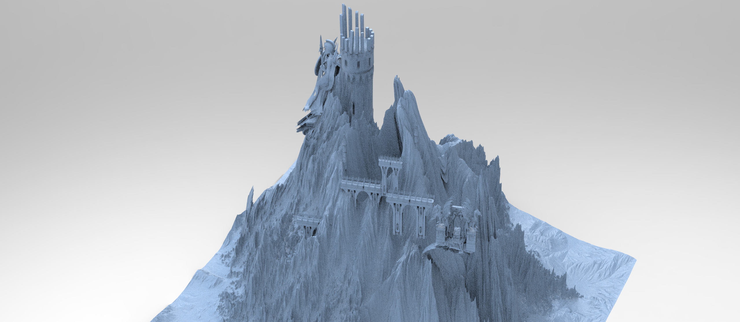 Mount Olympus Mountain base 1  3D model_1
