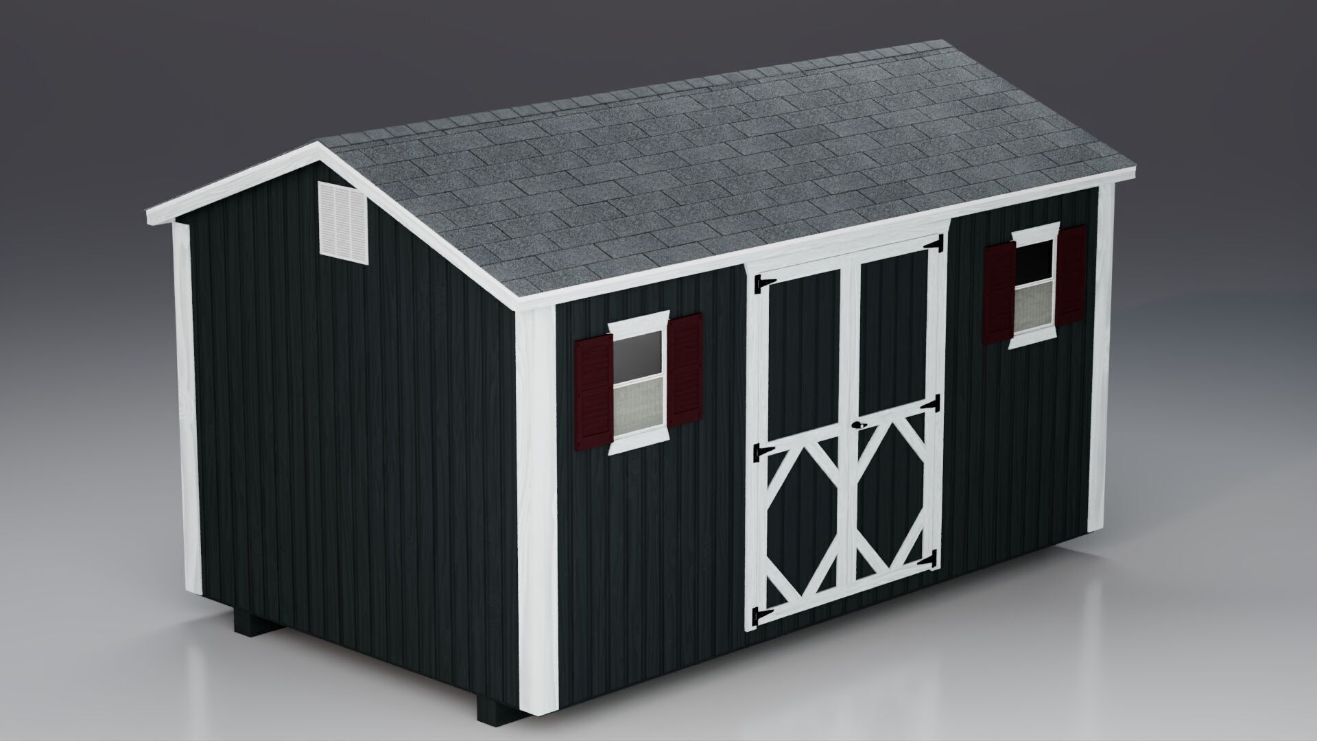 Outdoor Shed Low-poly 3D model_7