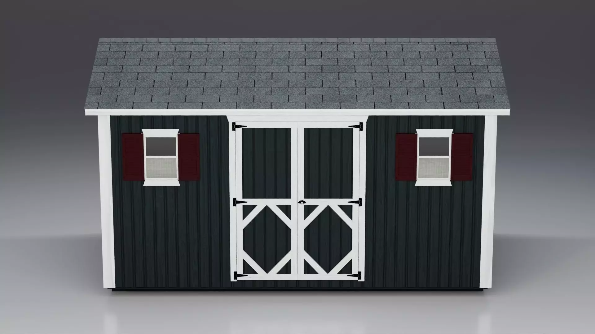 Outdoor Shed Low-poly 3D model_0