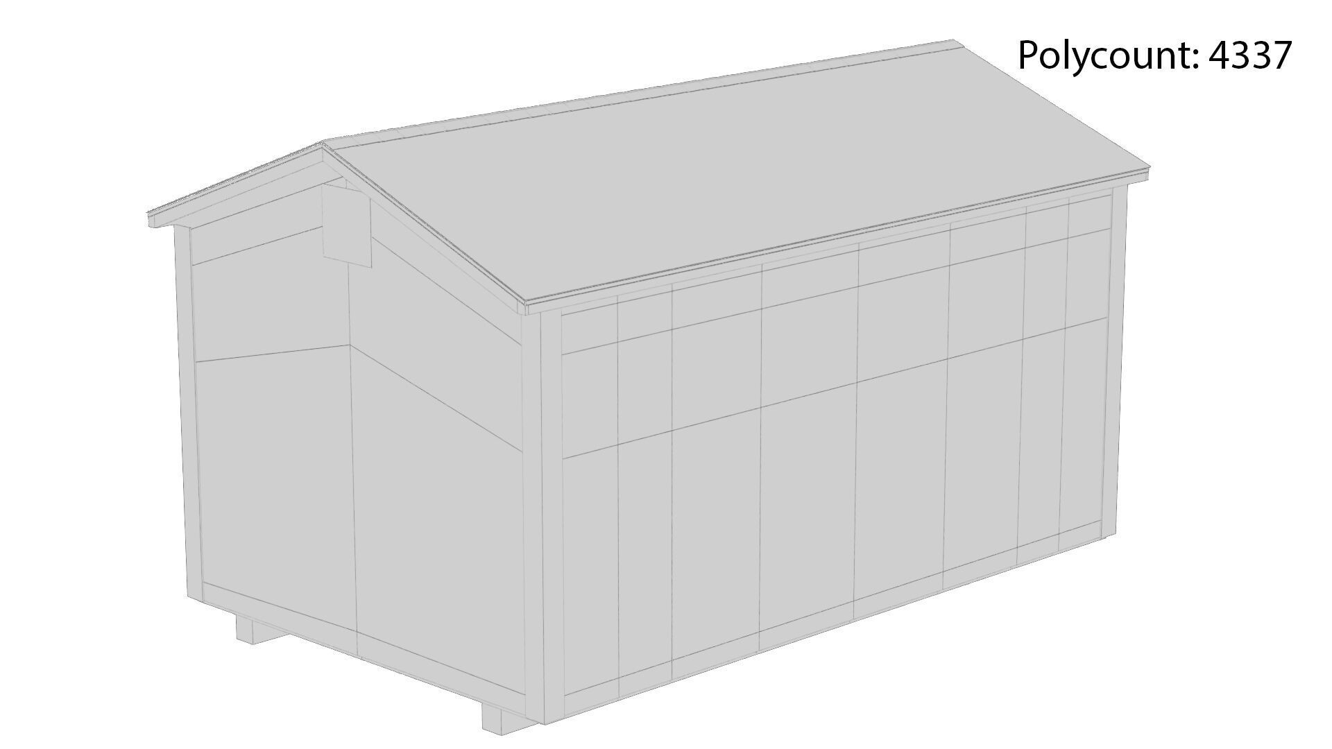 Outdoor Shed Low-poly 3D model_16