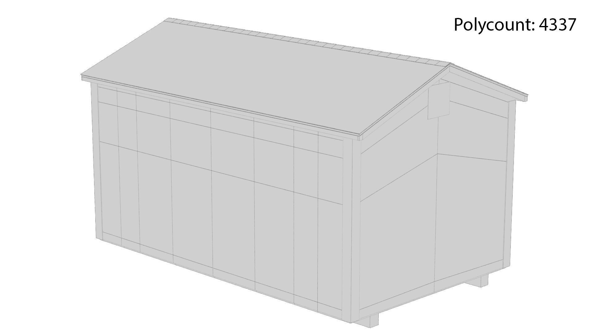 Outdoor Shed Low-poly 3D model_18