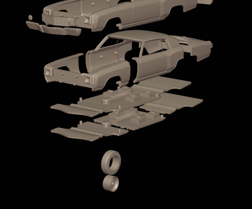 CHEVROLET MONTE CARLO 1972   3D print model_13