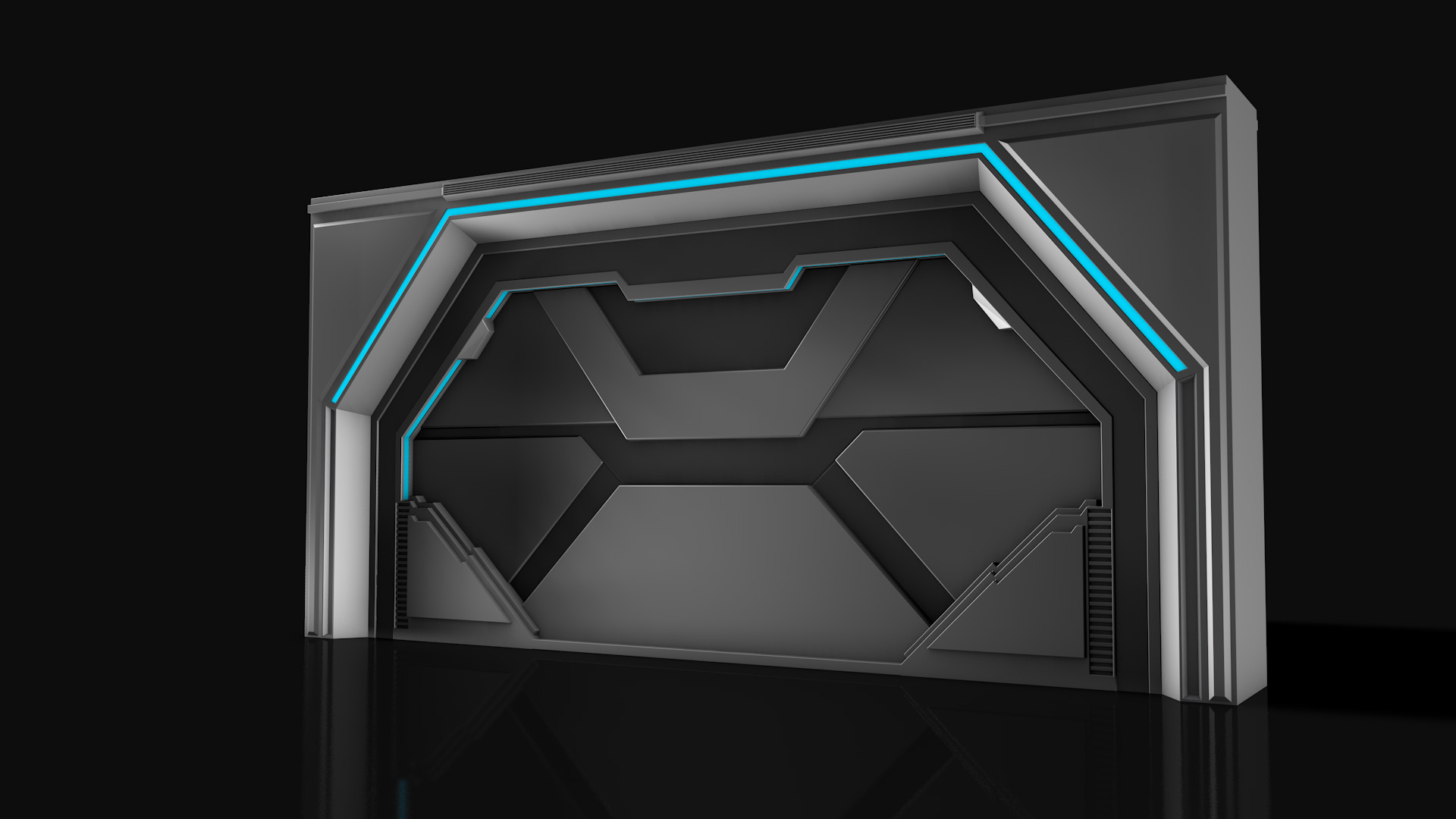  Sci Fi Door 3D model_3