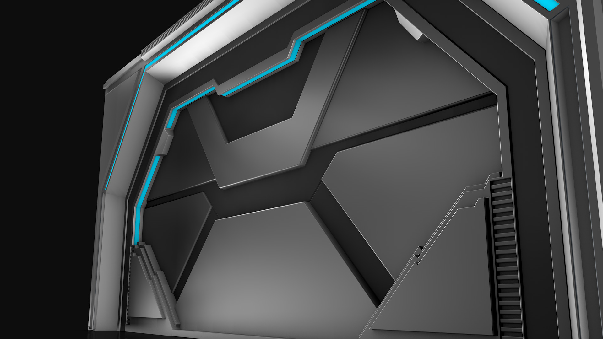  Sci Fi Door 3D model_9