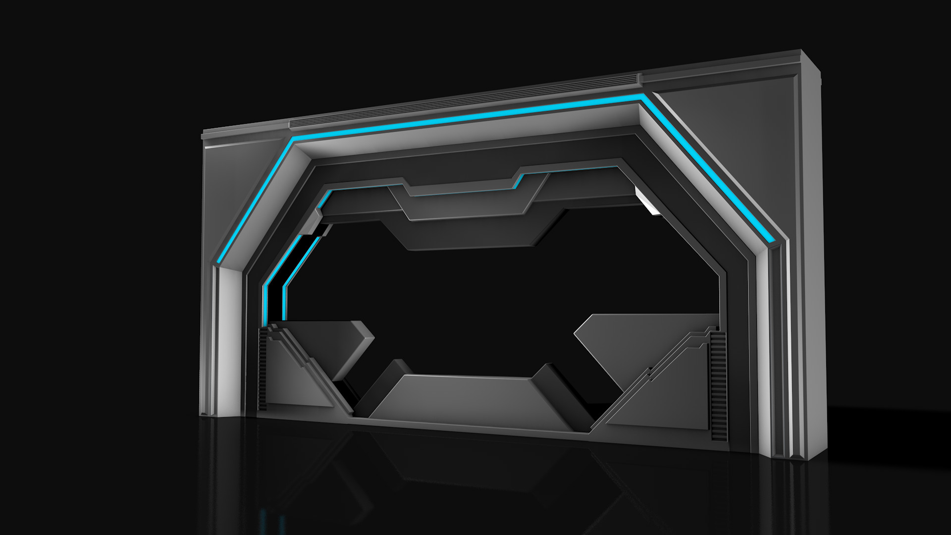  Sci Fi Door 3D model_2