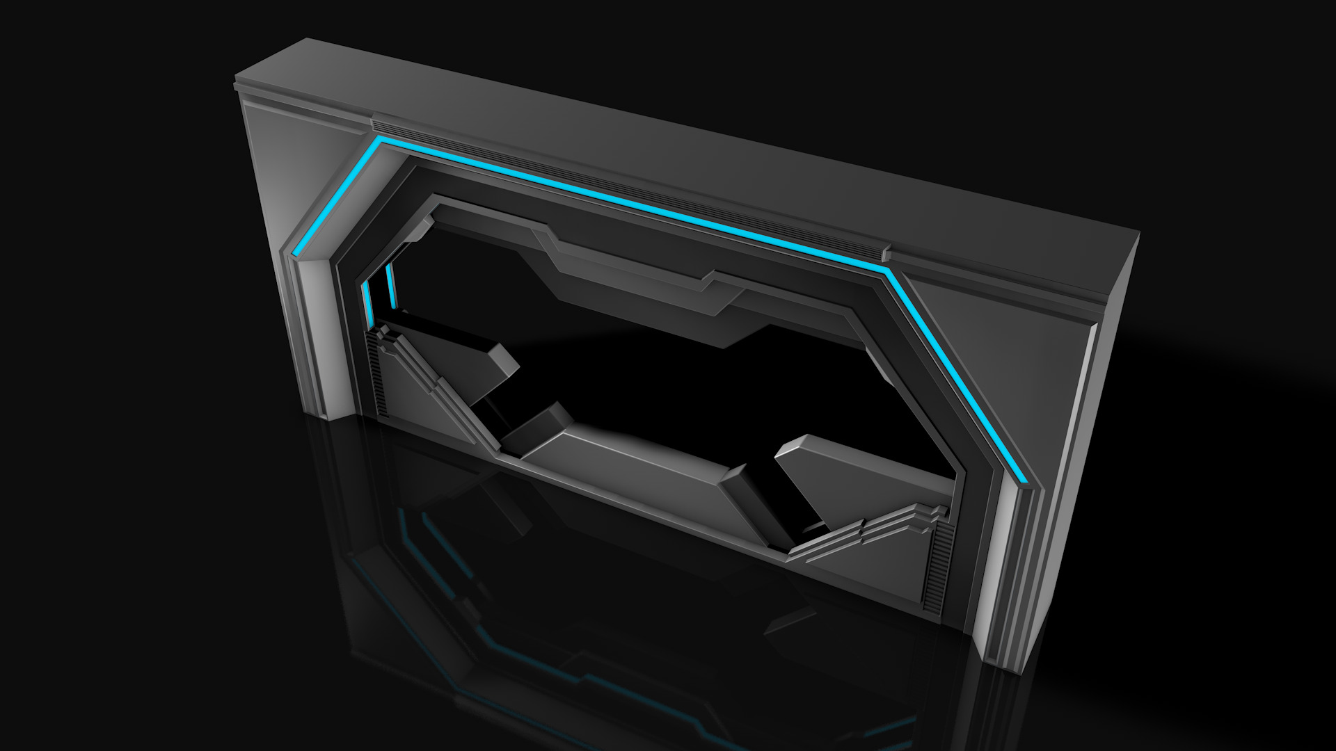  Sci Fi Door 3D model_7