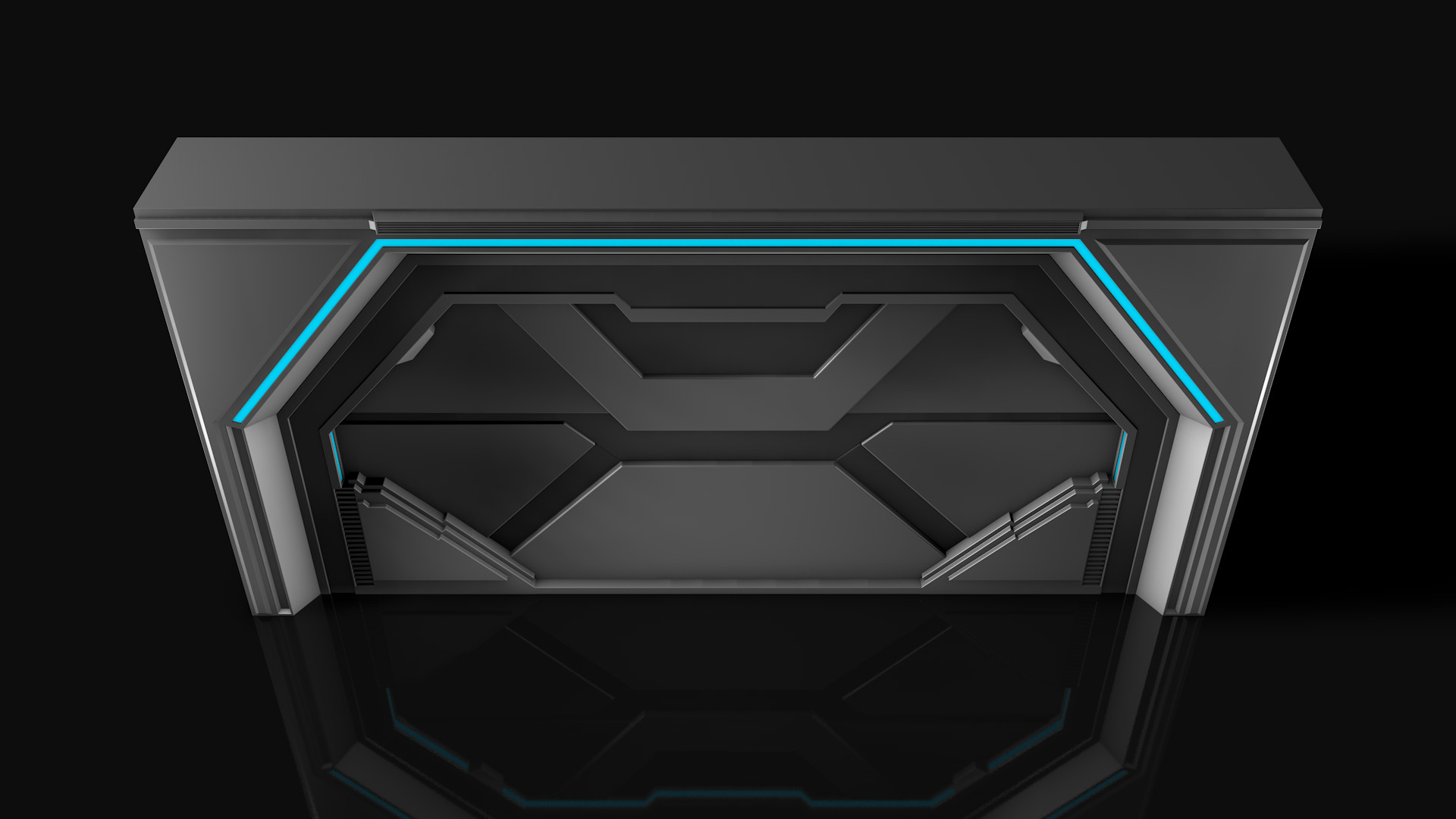  Sci Fi Door 3D model_5