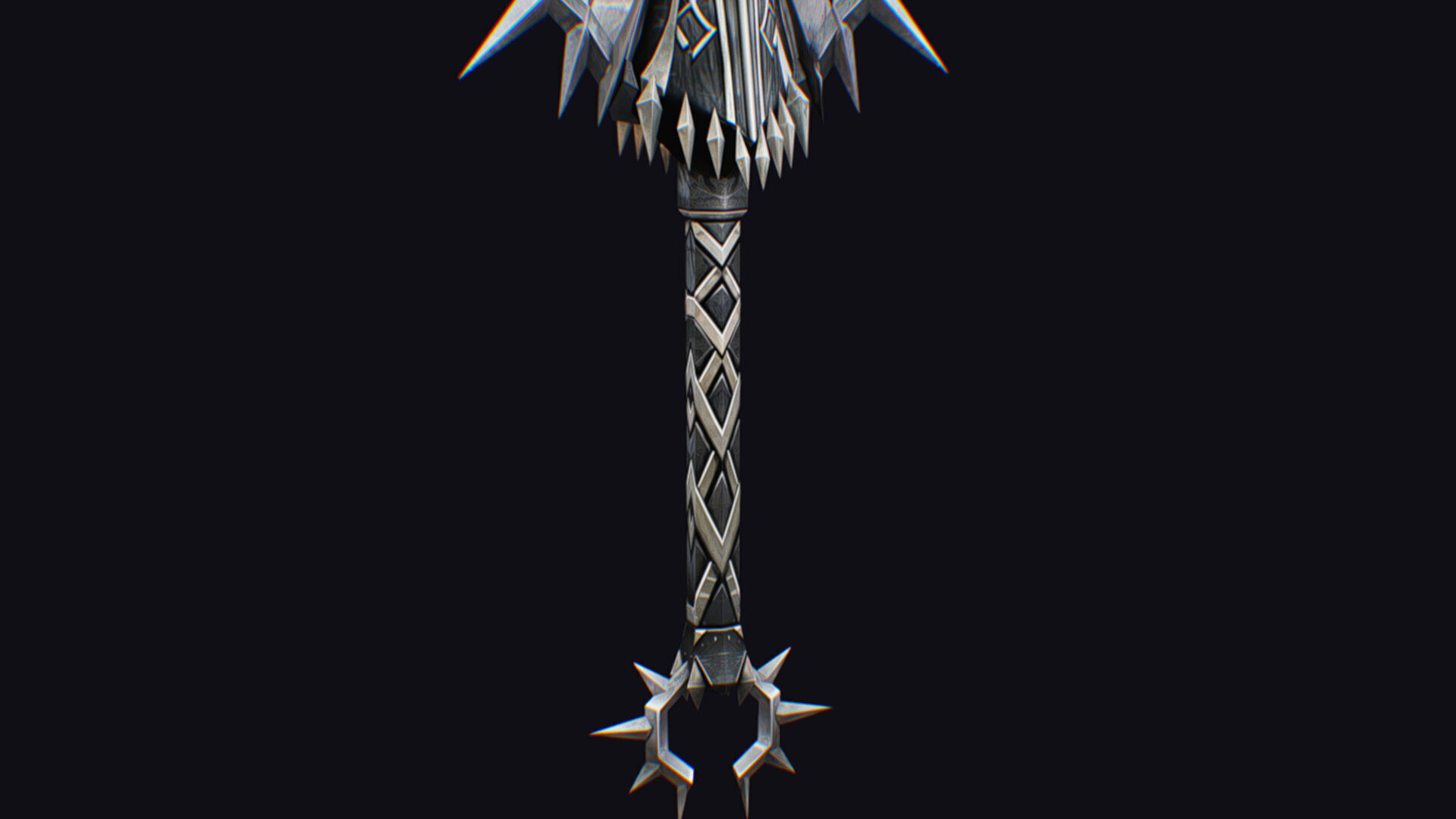 Sword Magical Cutting Fantasy Melee Dagger Iron Blade Saber Low-poly 3D model_12