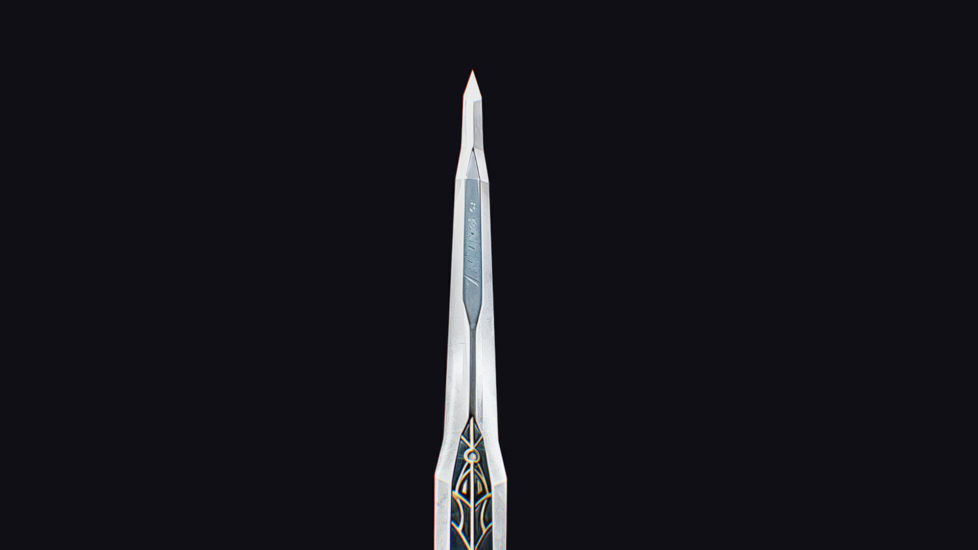 Sword Magical Cutting Fantasy Melee Dagger Iron Blade Saber Low-poly 3D model_8