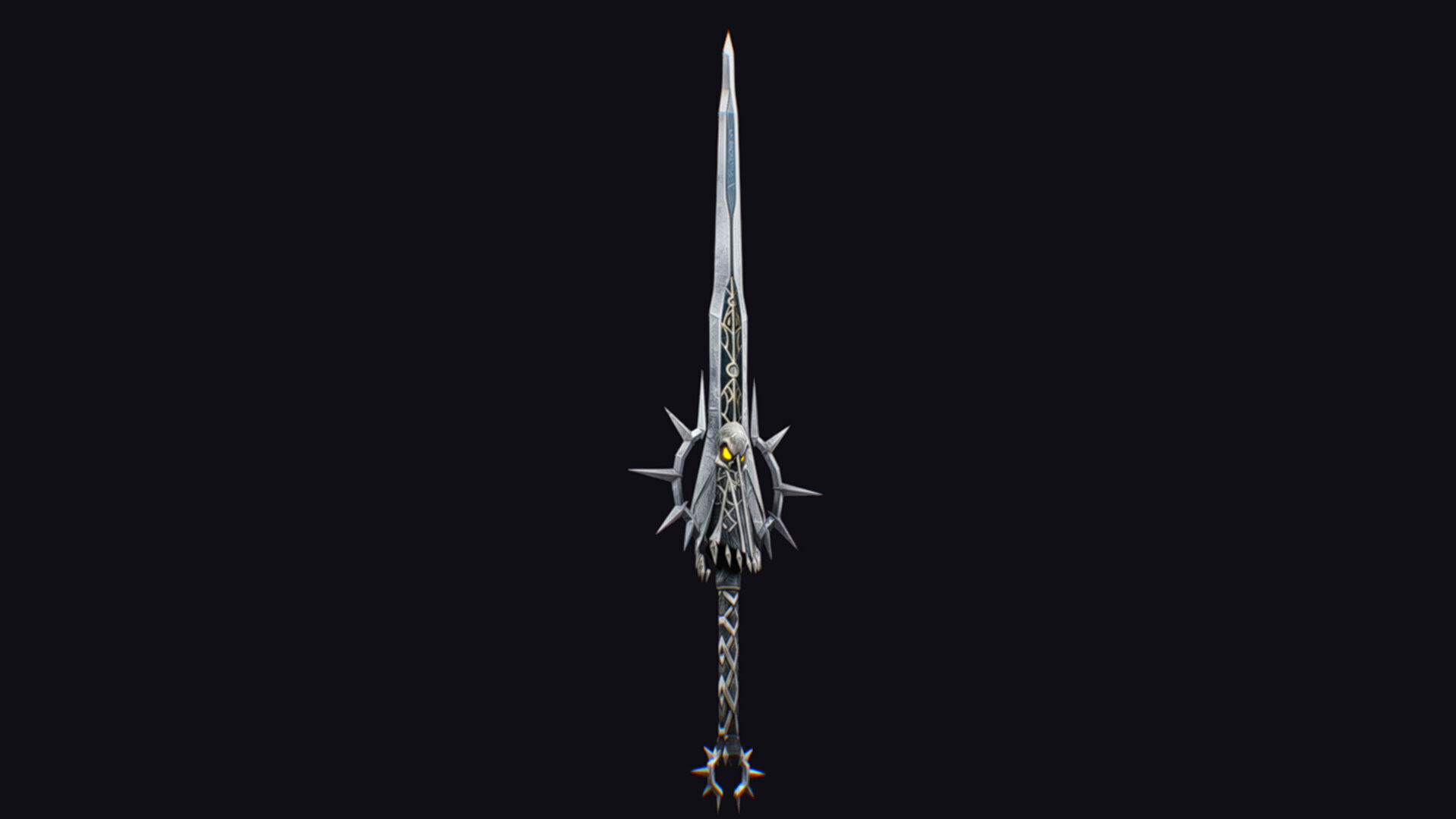 Sword Magical Cutting Fantasy Melee Dagger Iron Blade Saber Low-poly 3D model_4