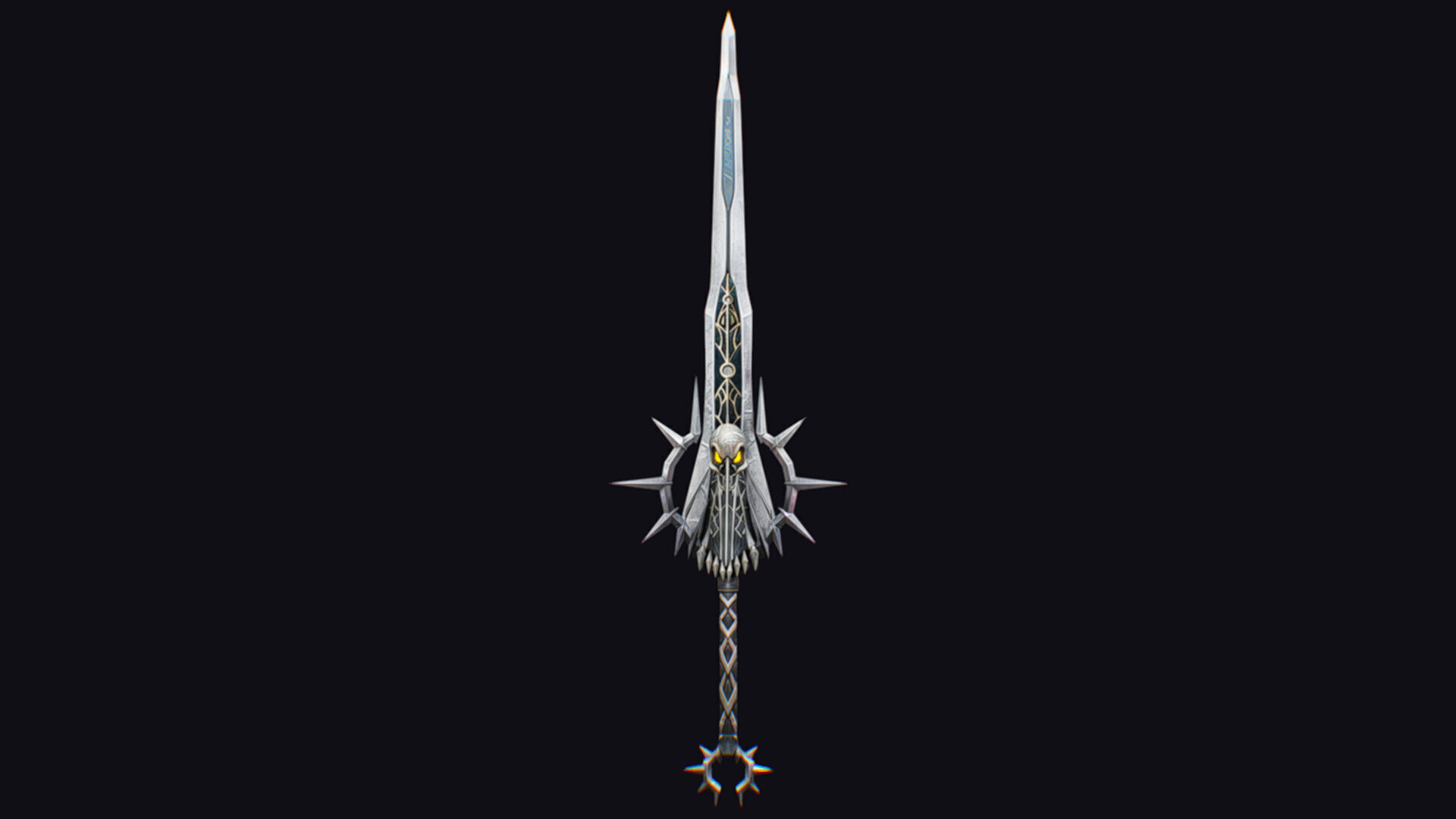 Sword Magical Cutting Fantasy Melee Dagger Iron Blade Saber Low-poly 3D model_1