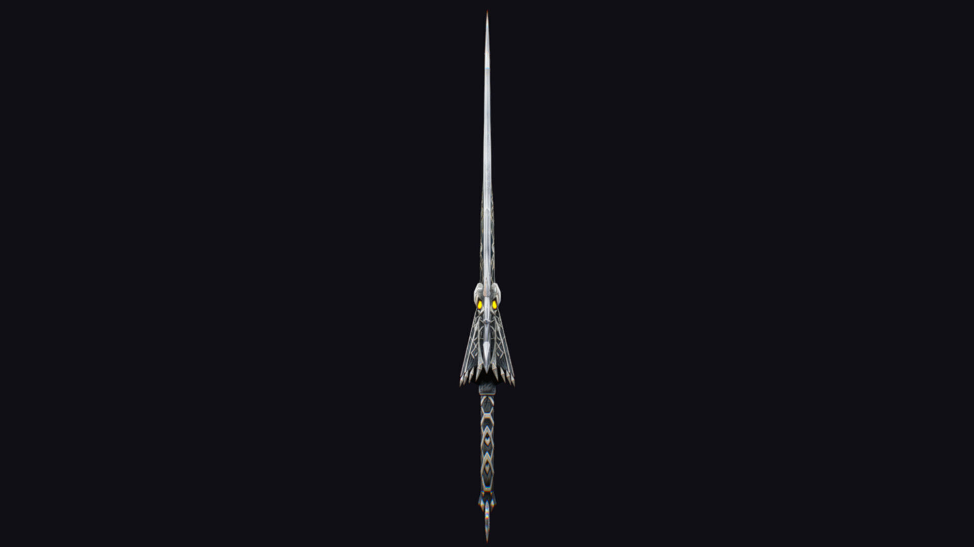 Sword Magical Cutting Fantasy Melee Dagger Iron Blade Saber Low-poly 3D model_3