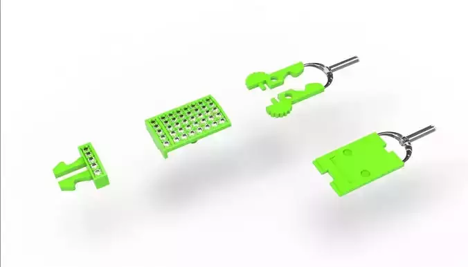 Box clasp lock for 12mm Cuban chain LK-003