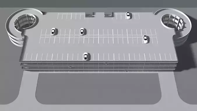 Parking garage building 25-13 3D model